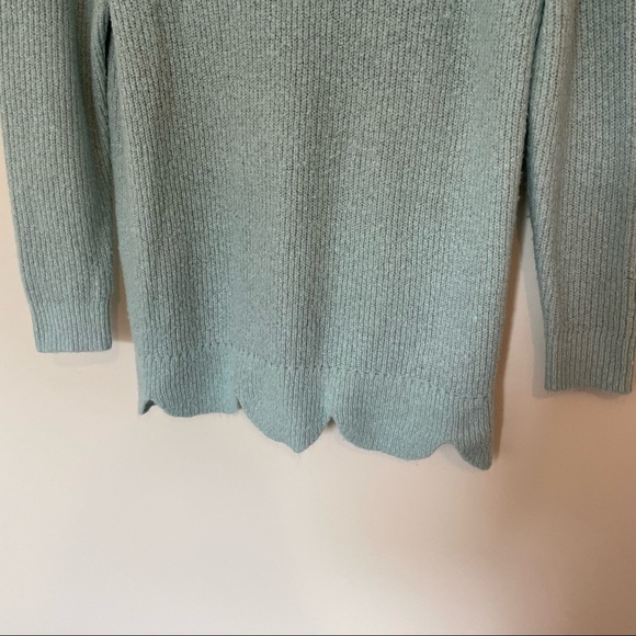Lane Bryant Blue Scallop Hem Sweater - Picture 6 of 7
